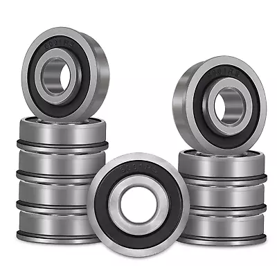 10pcs Flanged Ball Bearing ID 1/2  X OD 1-1/8  For Lawn Mower Wheelbarrows • $15.80