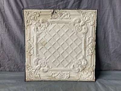 Antique Tin Ceiling  2' X 2' Shabby Tile 24  SQ Chic VTG Crafts 60-23A • $49