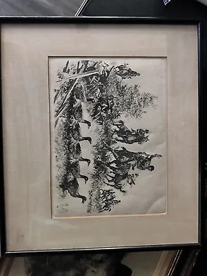 R.H. PALENSKE HOLD EVERYTHING Original Etching  Framed At Royal Art Frames • $150