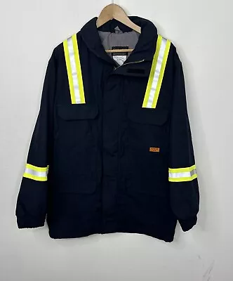 Firewall Men M MR Nomex Aramid FR Jacket High Visibility Reflective Jacket Blue • $49