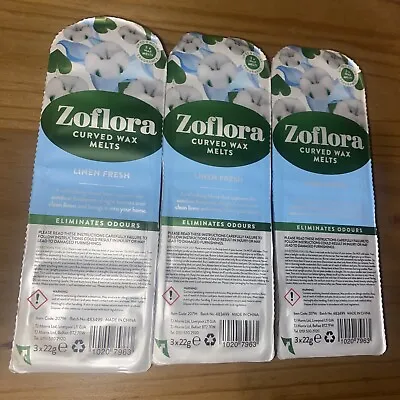 Zoflora Scented Candle Curved Wax Melts Linen Fresh  X 3 Packs • £9.98