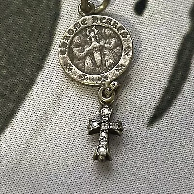 Chrome Hearts Pendant Baby Fat Angel Medallion With Diamonds Paved Both Sides • $1600