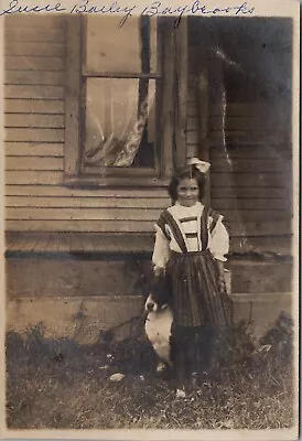 Venango Pennsylvania Susie Bailey (Baybrooks) Her Dog C1910 RPPC Postcard Y13 • $19.95