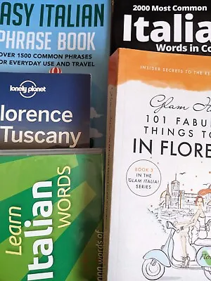 Italian Bundle Job Lot X 5. Phrase - Words Books - Audio CD. Florence & Tuscany  • £16.95