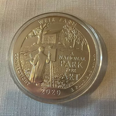 2020 Weir Farm America The Beautiful 5 Oz Silver Bullion Coin W/OGP And COA • $170