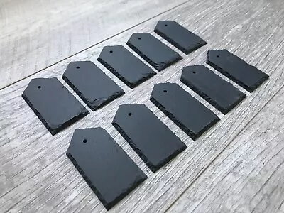 20 Handmade Slate Mini Chalkboard Name Tags Wedding Favours Partys Christmas • £20