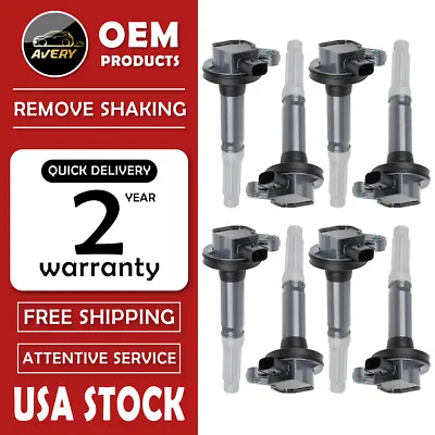 Pack Of 8 Ignition Coils For Ford F-150 Ford Mustang 2011-16 5.0L V8 DG542 UF622 • $61.18