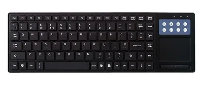 QWERTY T-PAD Slim Multimedia USB Keyboard With Touchpad UK Layout • £17.49