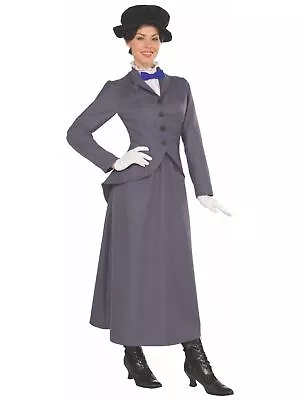 English Nanny Victorian Poppins Maid Story Book Week Womens Costume STD • $64.95