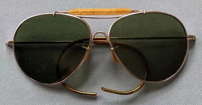 Vintage WW2 R.O. Co. Ful-Vue Shuron Aviator Sunglasses Authentic With Case • $79.95
