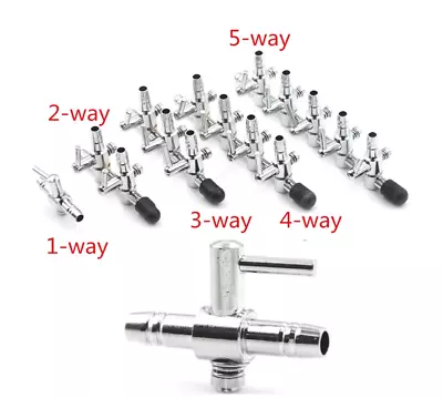 £2.95 • Buy Aquarium Air Flow Line Stainless Steel Control Valve Pump Tube Splitter