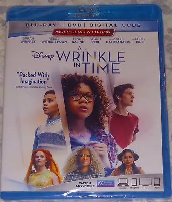 A Wrinkle In Time (Disney 2018 Blu Ray/DVD/ Digital) NEW W TATTERED OVERWRAP  • $6.99