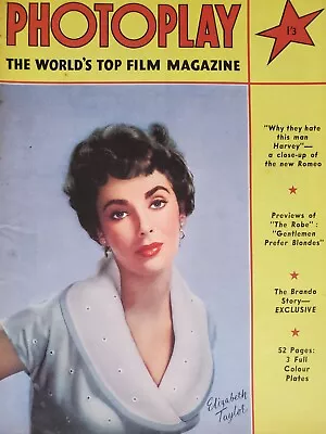 Photoplay Sept 1953 Marilyn Monroe Gentlemen Prefer Blondes Liz Taylor Brando • $11.71