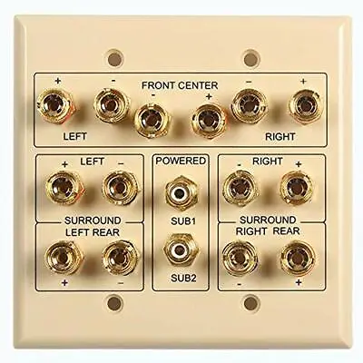 $40.64 • Buy Construct Pro 7.2 Surround Sound Home Theater Wall Plate Ivory