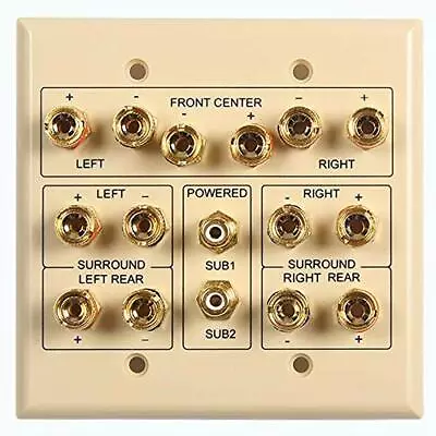 $40.64 • Buy Construct Pro 7.2 Surround Sound Home Theater Wall Plate Ivory