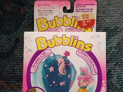 Vintage Hasbro 1990 Bubblins Seashell Case With Lady Mermaiden Bubblin DollRARE • $116.10