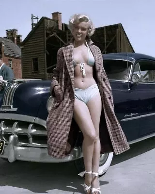 Marilyn Monroe Front Of Car  8x10 Glossy Photo • $8.99