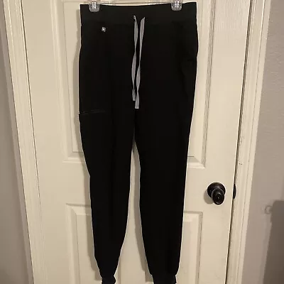 FIGS Zamora Jogger Style Scrub Pants For Women - Black Small-Tall • $18.50