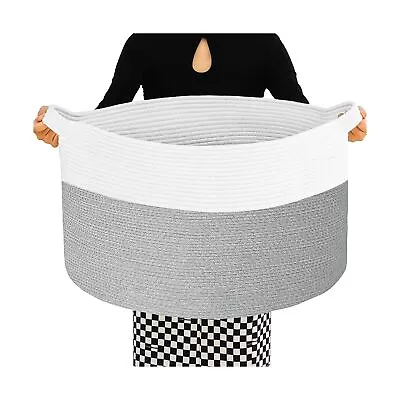 Fixwal XXXLarge Laundry Basket 23.6'' X 13.8'' Blanket Basket Woven For Livi... • $36.75