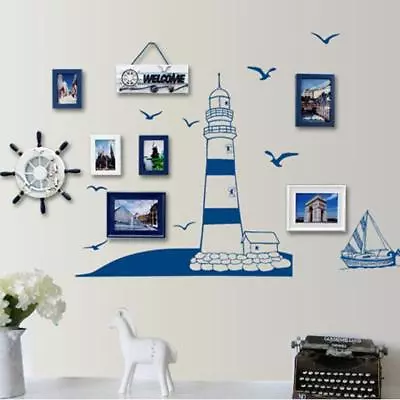 £3.48 • Buy Lighthouse Wall Sticker Nautical Wall Decal Bathroom Home Decor C