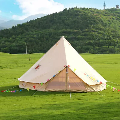 UNISTRENGH 4M 5M Canvas Bell Tent Waterproof Camping Tent Yurt • $850