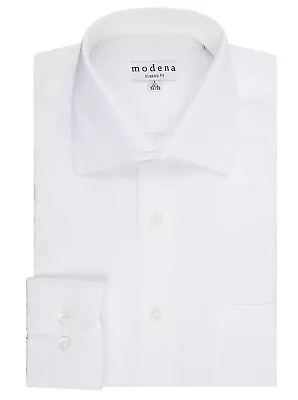 Modena Men's Regular Fit Long Sleeve Textured Cotton Dress Shirt - CLEARANCE • $17.97