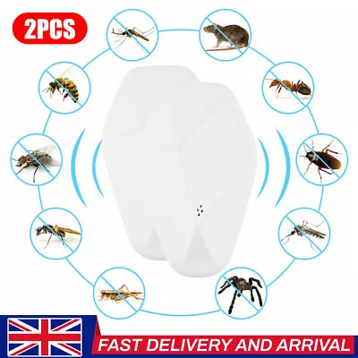 Ultrasonic Electronic Pest Reject Repeller Anti Mosquito Bug Insect Killer UK • £8.99