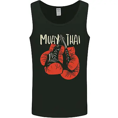 Muay Thai Boxing Gloves MMA Mens Vest Tank Top • £10.49
