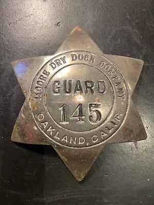 Ols/antique Police Badge Guard-OaklandCa-145-dry Dock • $135