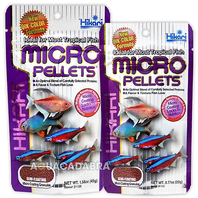 Hikari Micro Pellets Small Fish Tank Granule Food Great For Tropical Tetra Barbs • £11.95