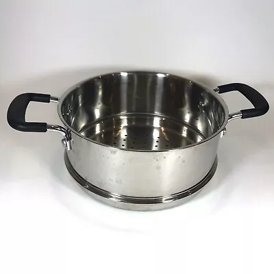 Steamer Insert Stainless Steel Insulated Handles Fits 8 D Stockpot INSERT ONLY • $16.95