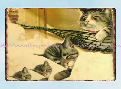 Room Chessie & Family Chesapeake And Ohio Railway Kitten Cat Metal Tin Sign • $18.89