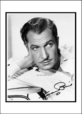 Vincent Price Autographed Cotton Canvas Image. Limited Edition (VP-400) X • $11.92