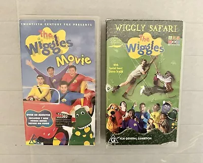 The Wiggles Movie & Wiggly Safari VHS Video Bundle Steve Irwin Crikey Original • $25
