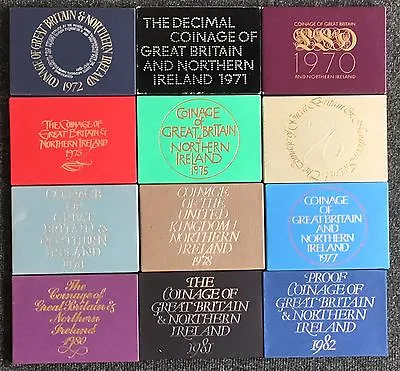 £75 • Buy ROYAL MINT PROOF COIN YEAR SET 1970 To 1982 - CHOOSE YOUR YEAR!