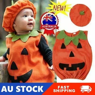 Kids  Cosplay Costume Halloween PumpkinToddler Fancy Dress Party Baby Outfit Set • $17.08