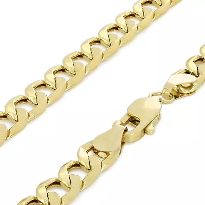 14K Yellow Gold 5.5mm Mens Curb Cuban Italian Link Chain Pendant Necklace 22  • $570.98