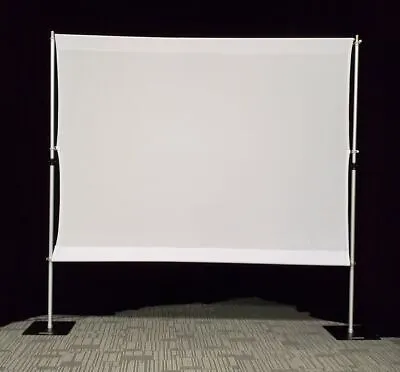 $99 • Buy White Lycra Portable Projector Screen Outdoor Cinema - Size 3m X 2.4m
