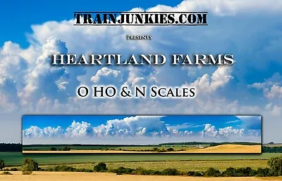 TrainJunkies Heartland Farms Model Railroad Backdrop • $79.95