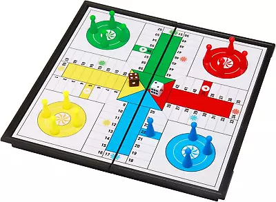 10  Ludo Go Board Folding Travel Magnetic Ludo Set • $17.02