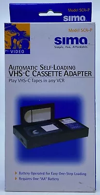 Sima SCA-P VHS-C Video Cassette Tape Motorized Adapter Automatic Self-Loading • $29.99