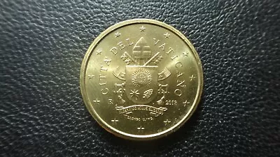 Vatican 2018 10 Euro Cents  Coin UNC The Coat Of Arms Of Pope Francis I. • $14.95