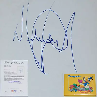 Michael Jackson Autograph In Disneyland Book PSA/DNA Certified Signature LOOK! • $2995