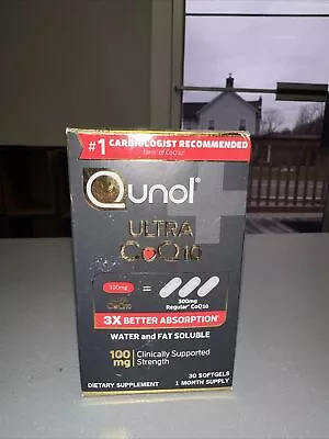 Qunol Ultra CoQ10 100mg Dietary Supplement Softgels - 30 Count EXP 05/27 • $9