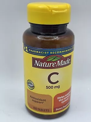 Nature Made Vitamin C 500 Mg 100 Tablets Immune System Support EXP 07/2026 • $10