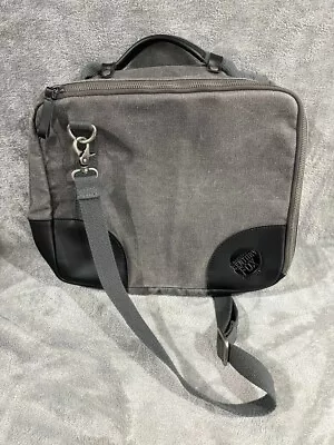 LODEN DAGER Grey Heavy Canvas Satchel Crossbody Zip Messenger Bag Customized • $45