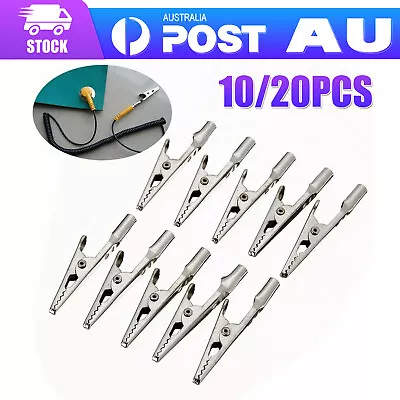 10/20 X Single Prong Iron Alligator Clips W/ Teeth Aligator Clip Test 51MM • $4.80