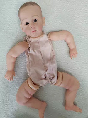 24in Painted Reborn Baby Doll Parts Kits Huxley Lifelike With Cloth Body DIY Toy • £41.99