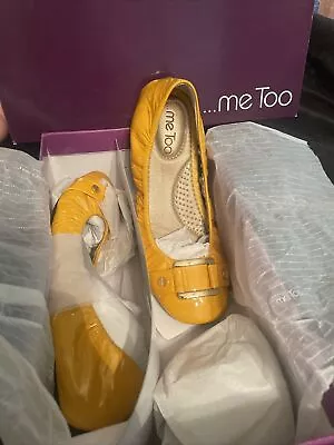 ...me Too Embellished Yellow Leather Flat Size 7 Style LYSETTE2 NIB • $19.95