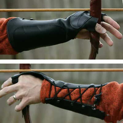 £23.68 • Buy Medieval Archery Gauntlet Shooting Glove Hunter Guard Armor PU Leather Bracer